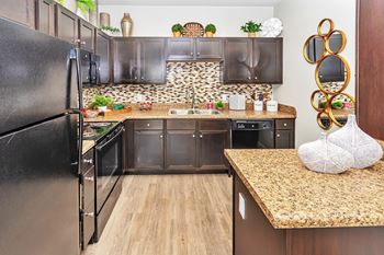 Faux wood plank flooring